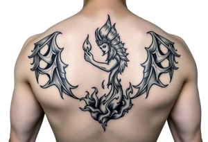 Aquarius the water bearer extinguishing flames tattoo idea
