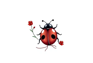 Cute ladybug tattoo idea