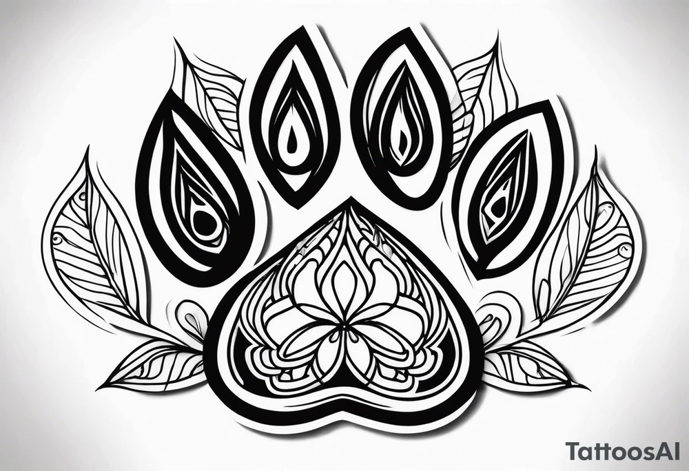 Paw Print tattoo idea