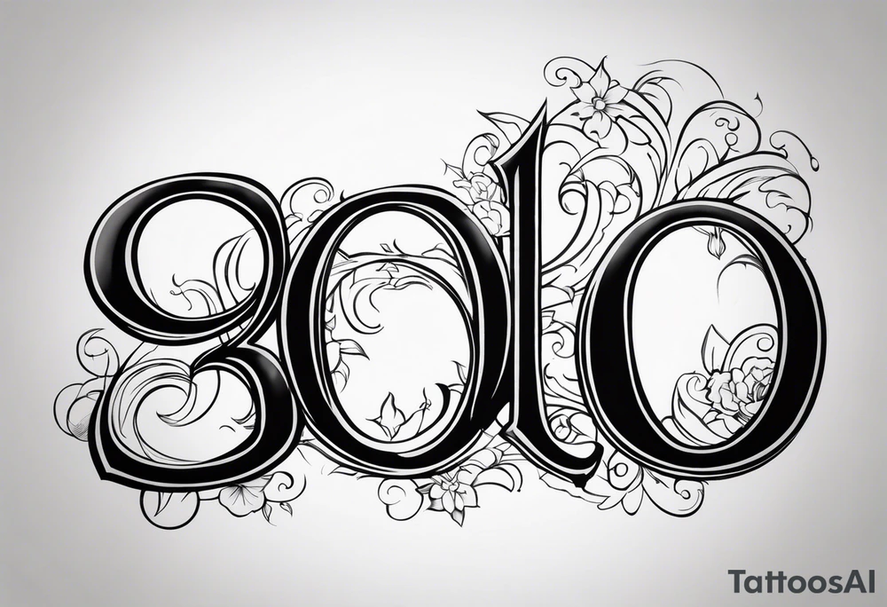The words “900 DAYS” large gothic script tattoo tattoo idea The words “900 DAYS” large gothic script tattoo tattoo idea