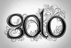 The words “900 DAYS” large gothic script tattoo tattoo idea