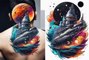 Space exploration tattoo idea