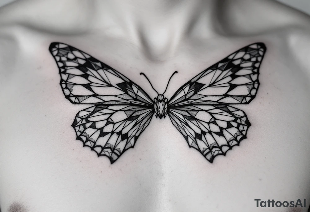I bow tie inside of a butterfly tattoo idea