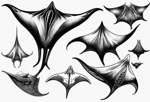 Giant 
Manta ray tattoo idea