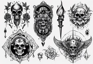 Sketches of black and black tattoo idea