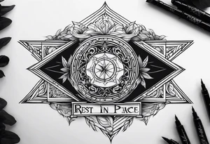 Rest In peace tattoo idea