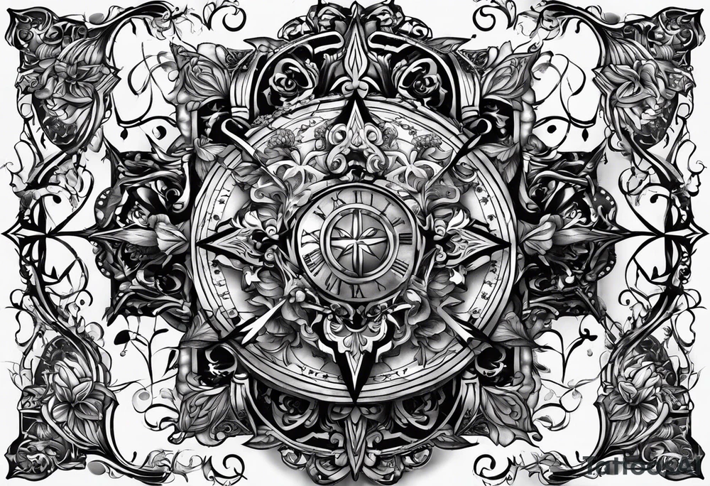 I need a tattoo design that only includes letters X I, with a dark and gothic style. tattoo idea