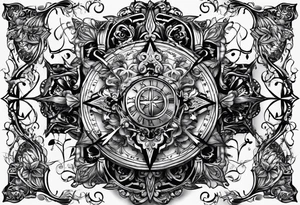 I need a tattoo design that only includes letters X I, with a dark and gothic style. tattoo idea