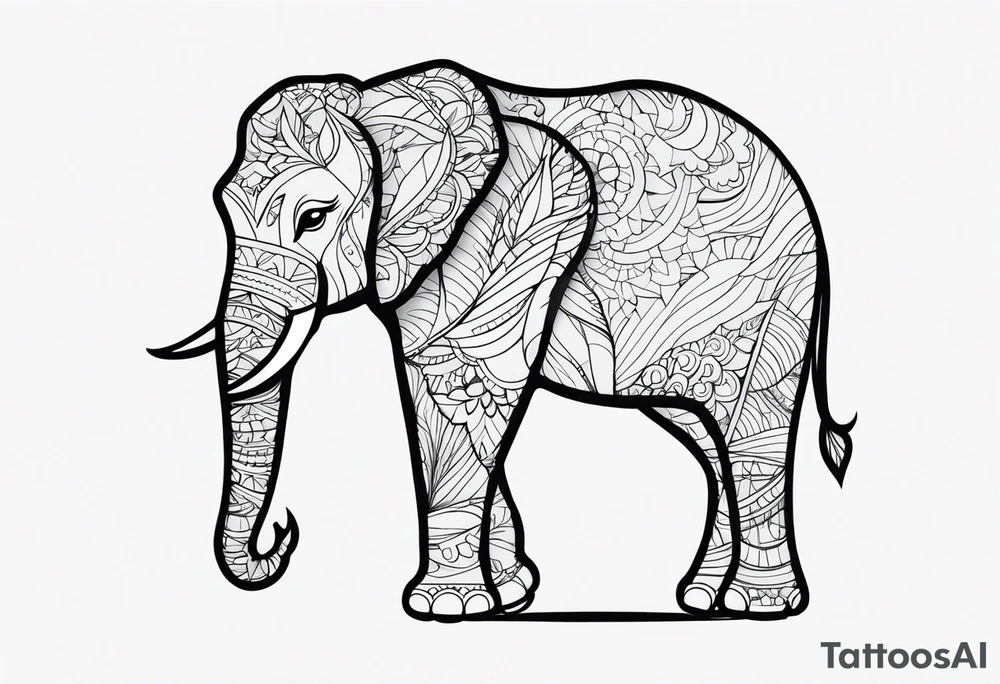 cute Elephant tattoo idea