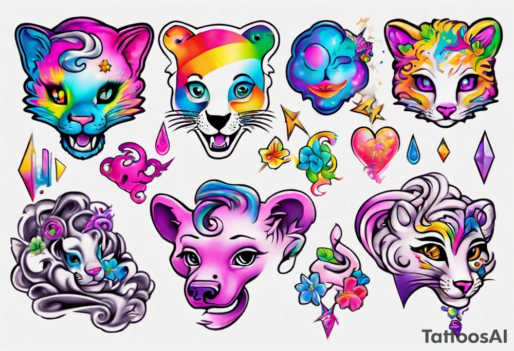 brainstorming by lisa frank tattoo idea