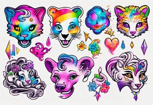 brainstorming by lisa frank tattoo idea
