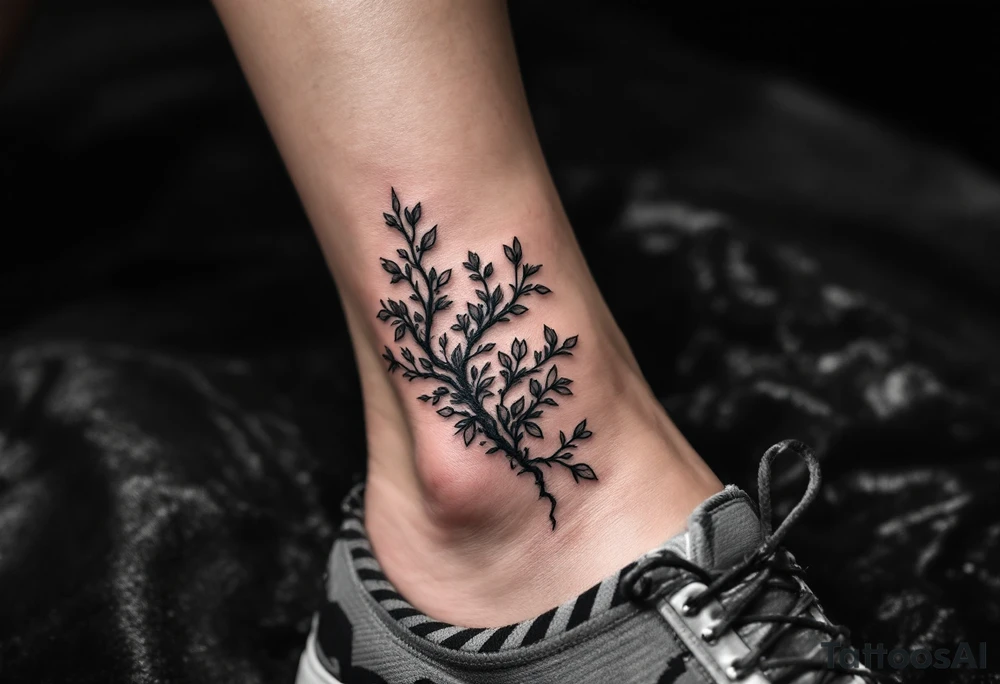 desgin minimal ver delicate tatoo on ankle for a girl called spring. it should be vertica. give me pics tattoo idea