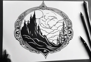 dark shadow rising up from the dead tattoo idea