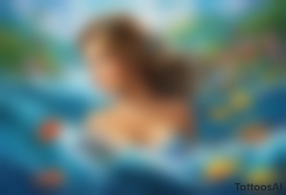 I’m looking to get a large mural piece on the left side of my torso. Going from collar bone down to my hip and wrapping around to my back. I want to dedicate this mural to my kids and incorporating themes that represent their names. My oldest daughter Oceane, and the water theme. My son Alexander and his name meaning defender of man and my daughter on the way Vivienne. With her name meaning lively and pure. I was thinking a fertile and full of life garden of Eden type aspect there. tattoo idea
