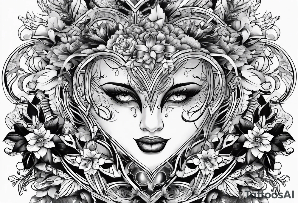 in the shadow of your heart tattoo idea