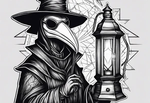 plague doctor, lantern, crook tattoo idea