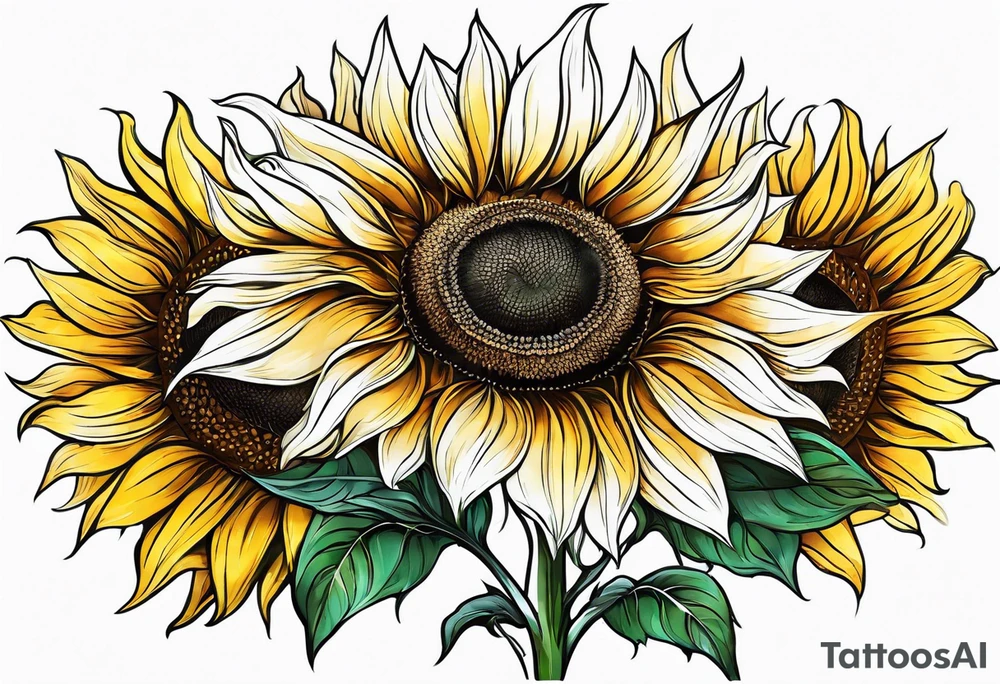 Sunflower for a male tattoo idea