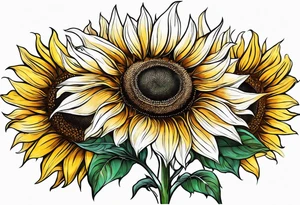 Sunflower for a male tattoo idea