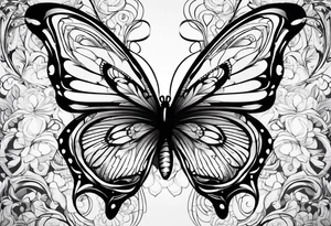 butterfly makes a heart tattoo idea