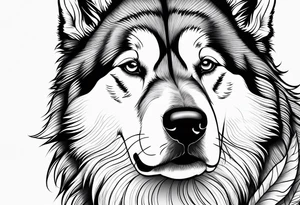 Half malamute tattoo idea