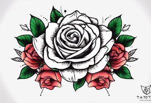 Роза не шее с колючей лозой выходящей на грудь и плечи tattoo idea