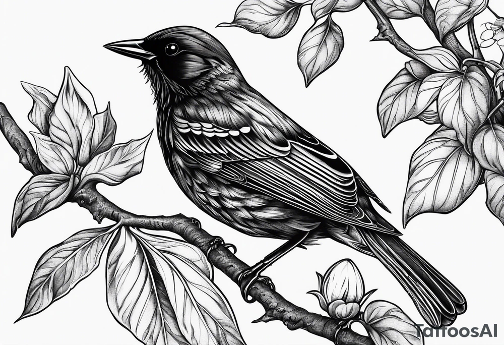 Redwing Blackbird for Back tattoo idea