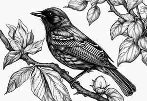 Redwing Blackbird for Back tattoo idea