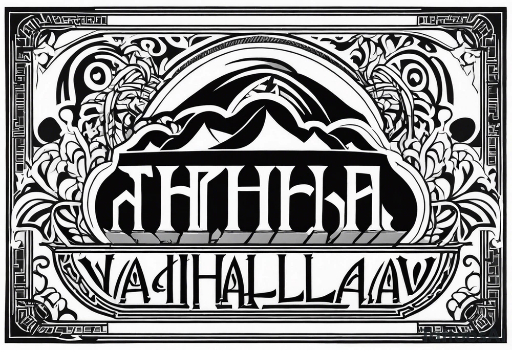 Valhalla stairs fog tattoo idea
