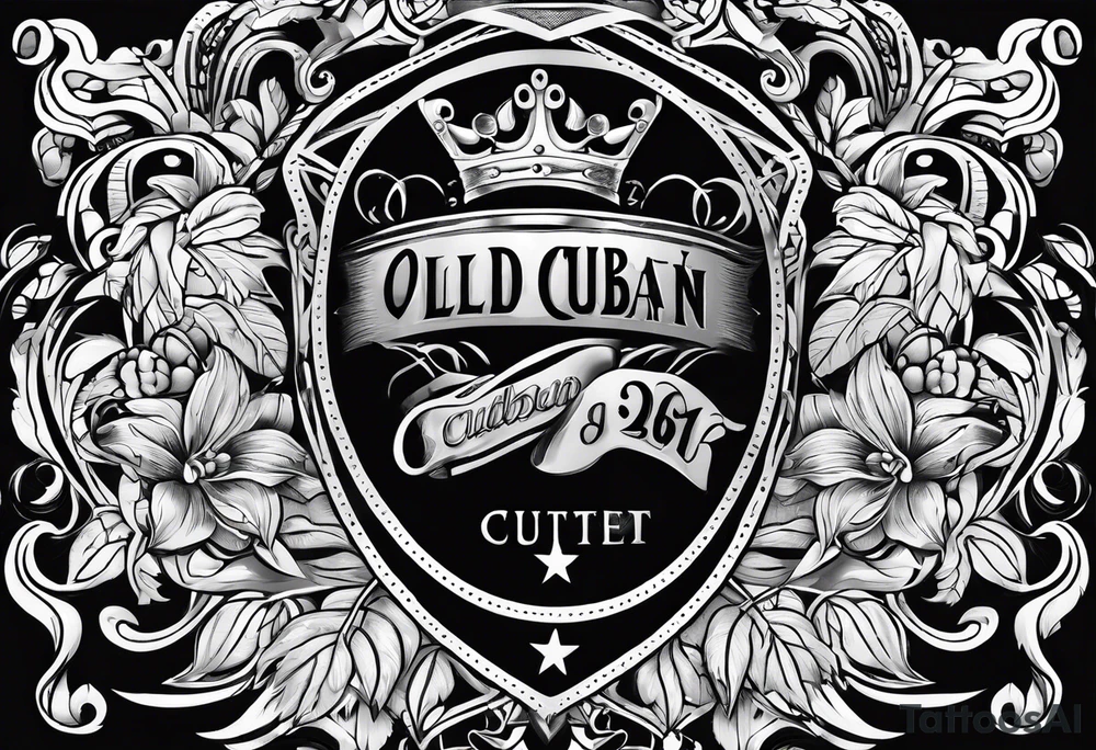 the old cuban crest tattoo idea