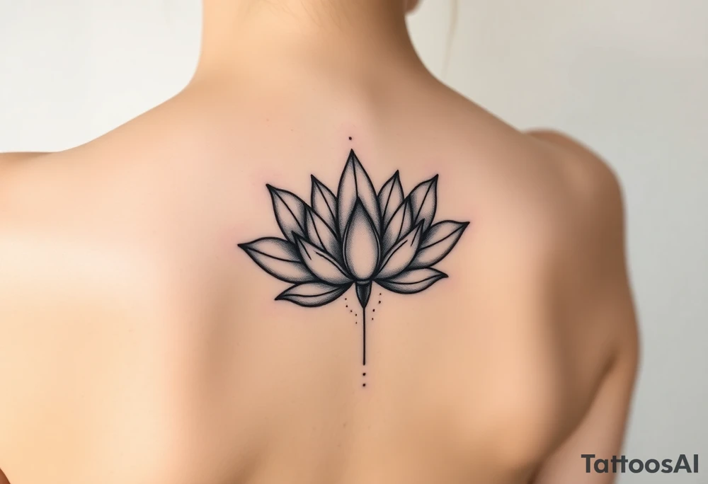 lotus flower frost tattoo idea