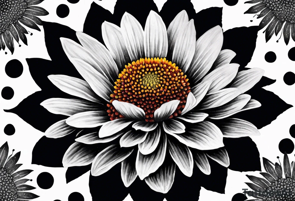 Indian blanket flower tattoo idea