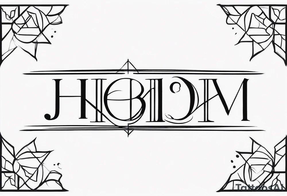 Simple line work tattoo representing John 3:30 “He must increase, but I must decrease.” Incorporate the text “HMIBIMD” tattoo idea