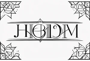 Simple line work tattoo representing John 3:30 “He must increase, but I must decrease.” Incorporate the text “HMIBIMD” tattoo idea