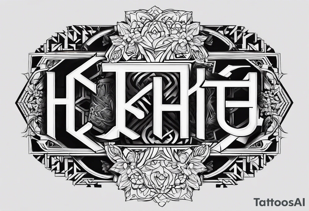 Надпись красивым шрифтом «INAYA» эстетично, тонко с рыбой tattoo idea
