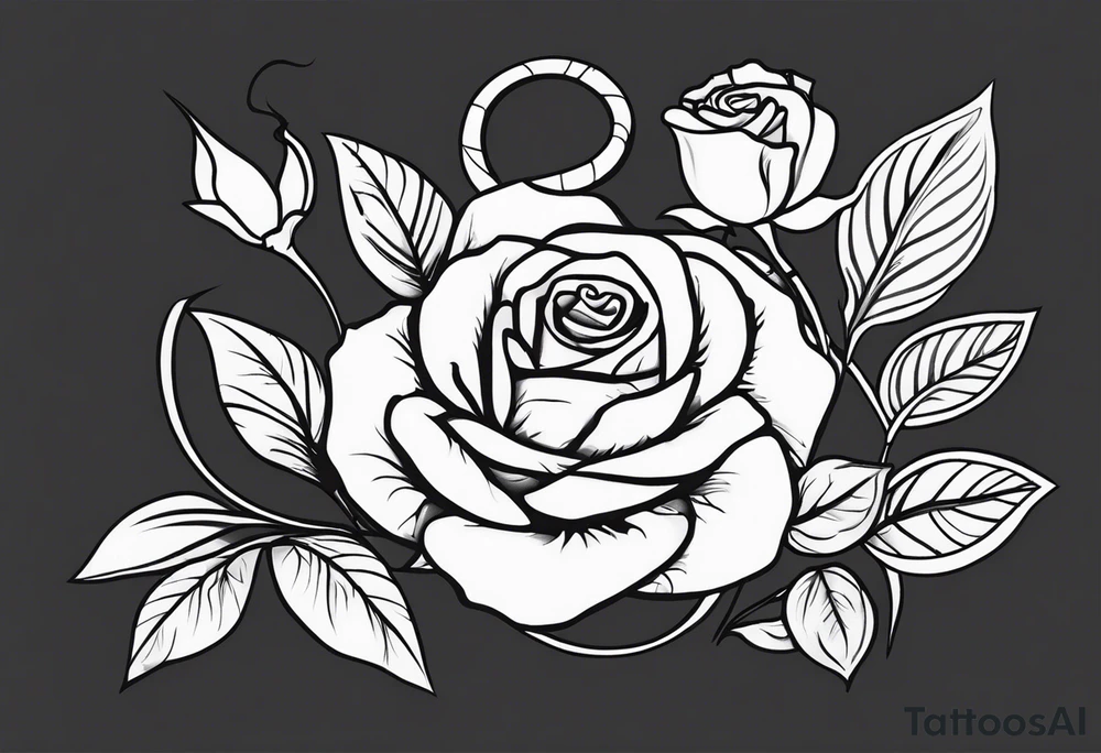Snake and Roses tattoo idea