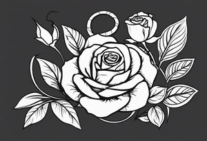 Snake and Roses tattoo idea