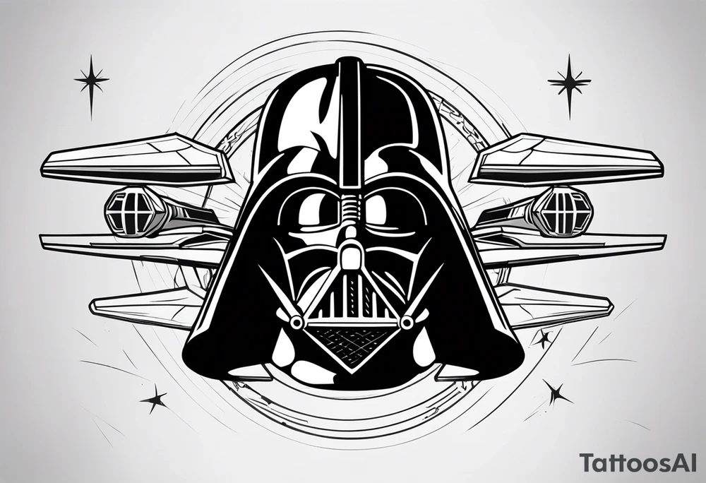 X wing Darth vader tattoo idea
