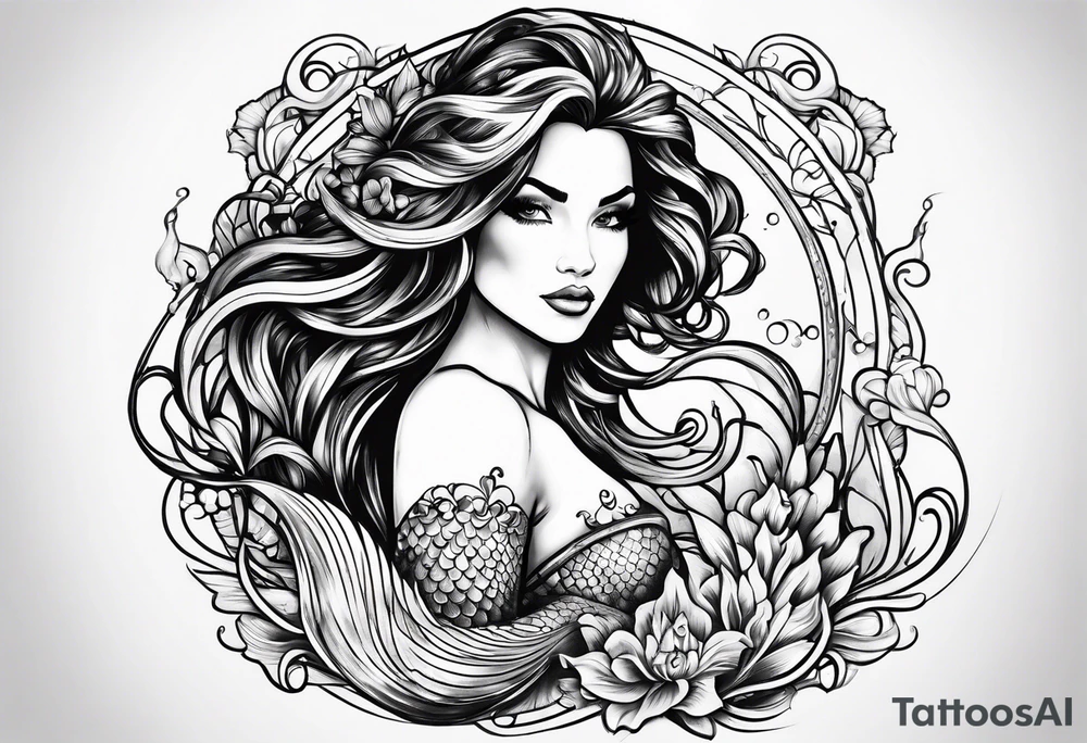 Mermaid tattoo idea