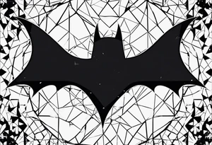 New batman symbol, grunge, tattoo idea