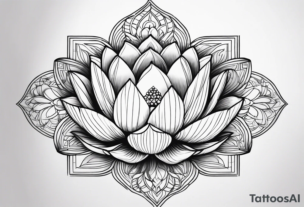 Fleur de lotus tattoo idea