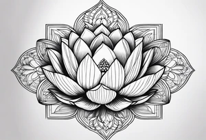 Fleur de lotus tattoo idea