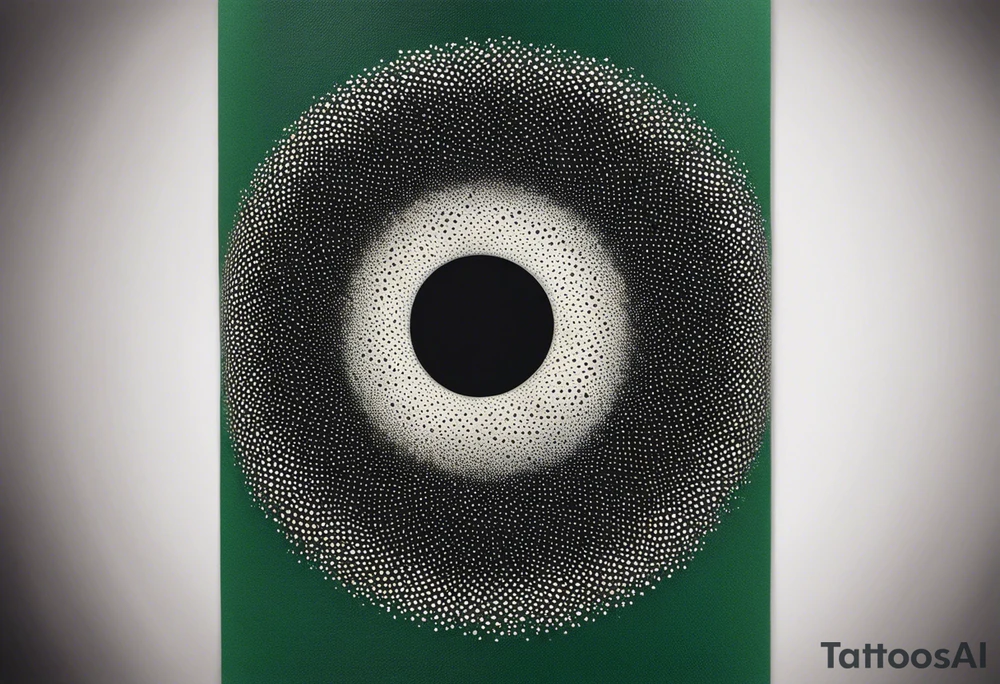 black hole, abstract, green and black, covered from wrist to forearm, fully covered, no borders, blackwork, no people tattoo idea