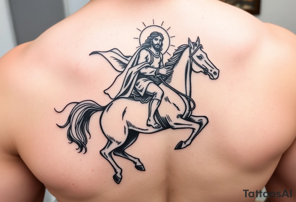jesus rider on the white horse (dynamic) tattoo idea