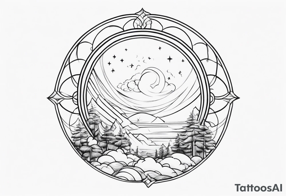 heaven vignette tattoo idea