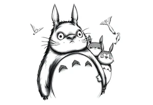 totoro and his friends tattoo idea