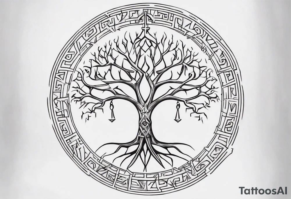 White Tree of Gondor, Geometric symbols, Viking cross tattoo idea