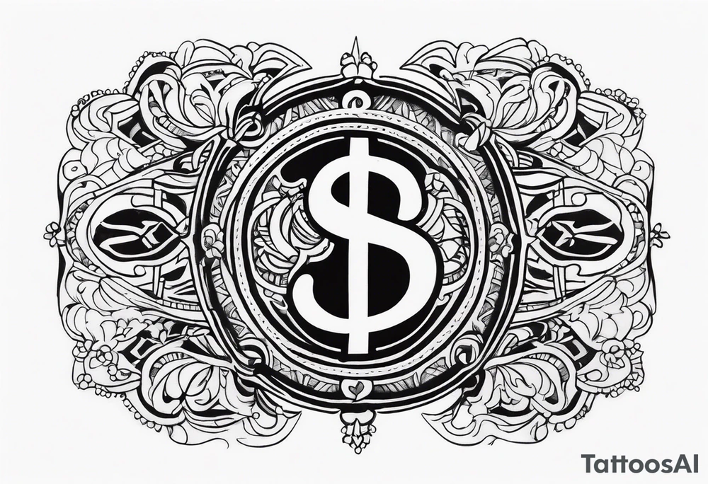 A dollar sign tattoo idea