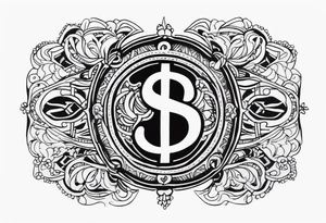 A dollar sign tattoo idea