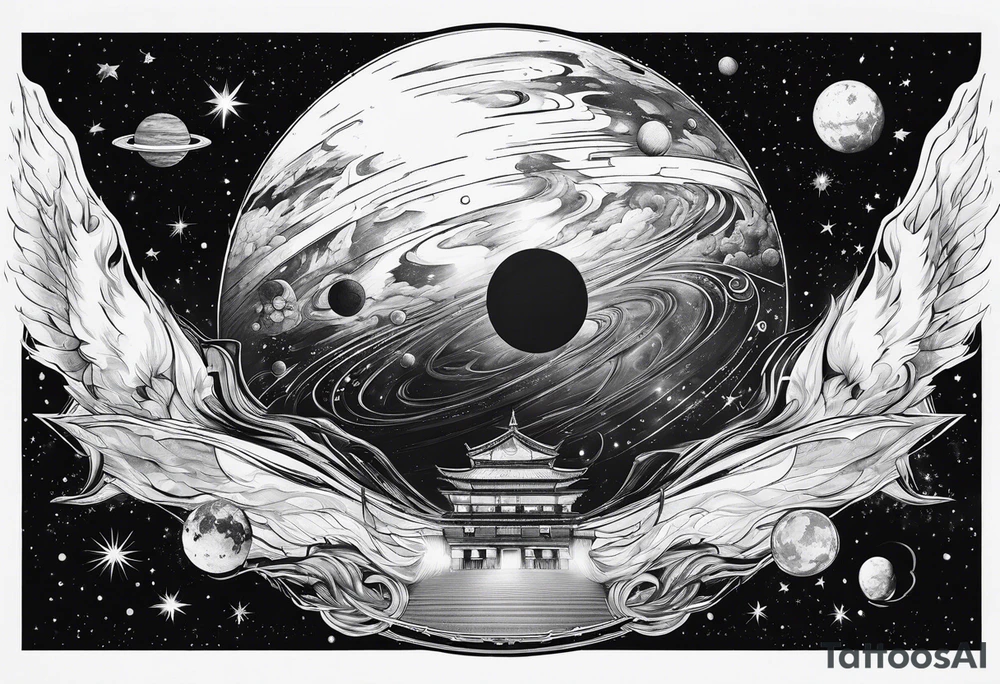 outer space tattoo idea