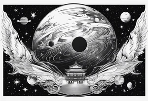 outer space tattoo idea